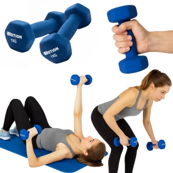 HANTEL HANTELKI OBCIĄŻNIKI DO ĆWICZEŃ MIĘŚNI FITNESS 1KG